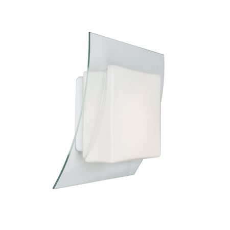 Axis 10 Sconce, Opal/Clear, 1x9W LED